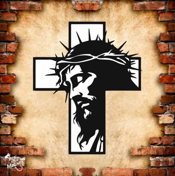 Jesus Christ Cross Art – Crown of Thorns Wall Illustration