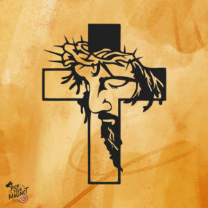 Jesus Christ Cross Art – Crown of Thorns Illustration