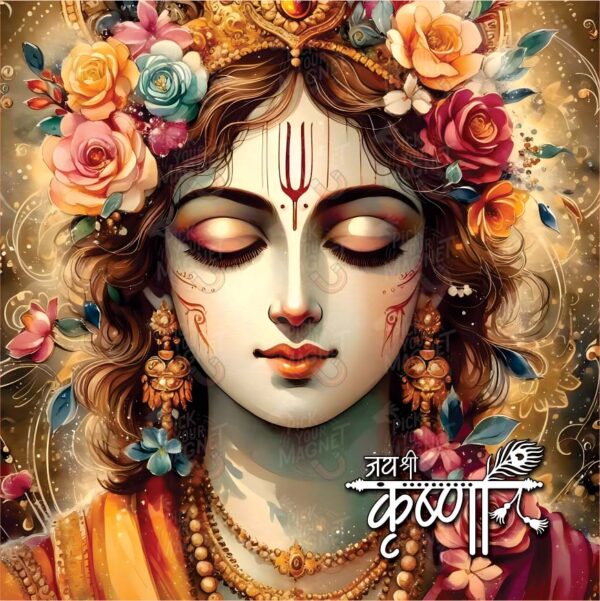 lord krishna close eyes and beautiful face