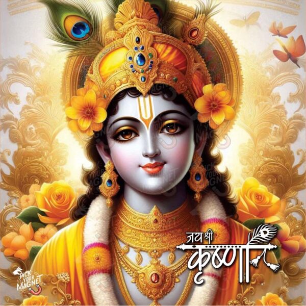 Radiant Lord Krishna Ji Fridge Magnet